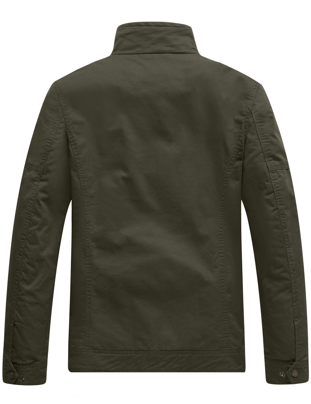 Men'S Spring Lightweight Cotton Work Jacket Windbreaker Utility Coat Green S